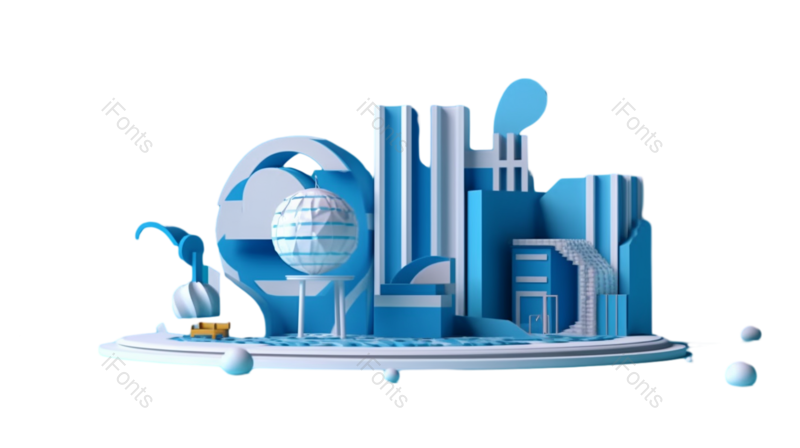 天空图片,插画元素,蓝色背景PNG,抽象免抠素材